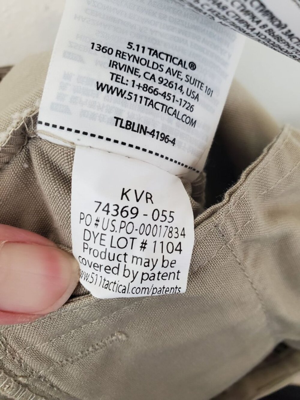 5.11 Tactical Stryke men's Regular Fit Cargo Pant - Khaki - Picture 16 of 16